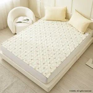 [한일의료기]프린세스 캐치티니핑 EMF전자파없는 2in1 카본탄소매트 전기요장판 토퍼핏 2인용 퀸 뽀니핑