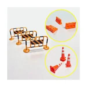 도로 공사 미니어쳐 꼬깔 차단봉 가드레일 모형 자동차 미니카 안전 교육 교통 시설 피규어