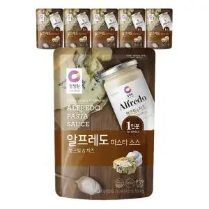 청정원 싱글파우치 알프레도소스, 150g, 6개