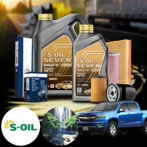 쉐보레 콜로라도 3.6 가솔린 엔진오일세트 세븐골드 C2C3 5W30 6리터