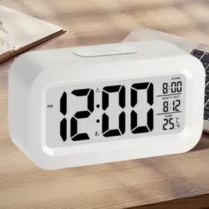 컴팩트 전자 탁상 시계미니 알람시계 DD-12551-탁상시계.인테리어시계.인테리어.건전지.디지털.화이트.알