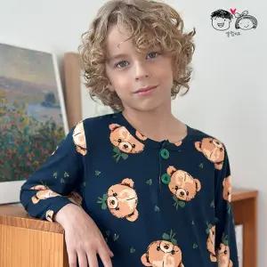 (무료배송) 그린리본 피치웜 주니어 아동 초등 키즈 어린이 잠옷 내의 실내복