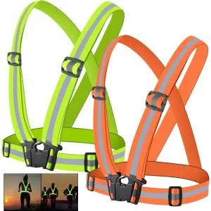 X밴드형 안전 스트랩 반사 조끼/안전띠/X반도/신호수/야광/밴드/X밴드/형광색/작업/형광/세이프티/야광옷