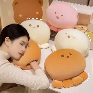 캐릭터 귀여운 문어 핸드워머 수면쿠션 손보온 겨울 보온용 낮잠용 수면용 인형