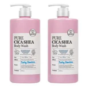 온더바디 퓨어시카 정말 순한 온가족 바디워시 베이비파우더향 1L x2개