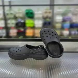 [크록스]높은굽 키높이 클래식 스택드 클로그 211355-060/애플아울렛