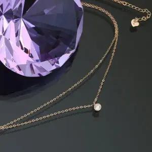 [하프클럽/셀러허브_여성트랜드패션]14K 라운드 큐빅 팬던트 체인 금 발찌