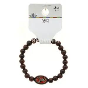 [하프클럽/]불교 기원 팔찌 벽조목 어린이 띠 합장주 염주 (양)