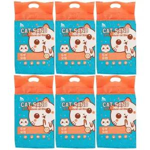 [세린라이프]엔터펫 고양이모래 6.2L x 6개 / 자연콩 무향 고양이화장실 고양이두부모래 가는입자 두부모래