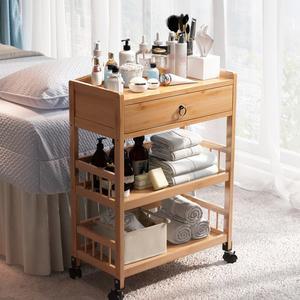 이동식 원목 카트 음료 웨건 주방 트레이 왜건 트롤리 물품 나무