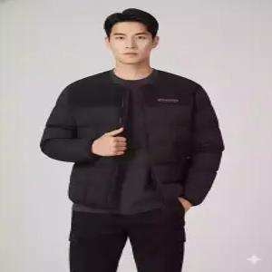 디스커버리 discoveryexpedition 남성 사각퀼팅 다운 경량패딩 (BLACK)