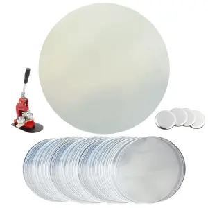 핀버튼 비닐 58mm (100매) 커버 보호 필름 원형 커팅 캔뱃지 뱃지 만들기 재료