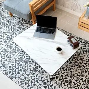 이지 심플 테이블 블랙 마블 900/접이식 어린이 거실 원룸 자취 좌식 책상 밥상 식탁 미니 탁자 다과