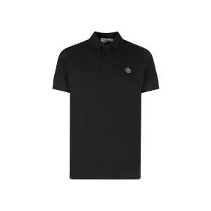 [스톤아일랜드][명품] 스톤 아일랜드 스톤 26SS 로고 패치 슬림핏 폴로 티셔츠 블랙