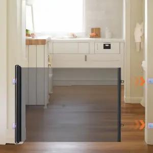 강아지 고양이 안전문 접착식 1분설치 최대 130cm 확장 반려동물 슬라이드 펜스