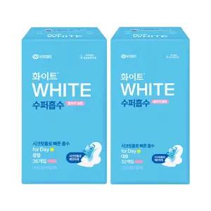 화이트 수퍼흡수 중형 36매 1개 + 대형 32매 1개