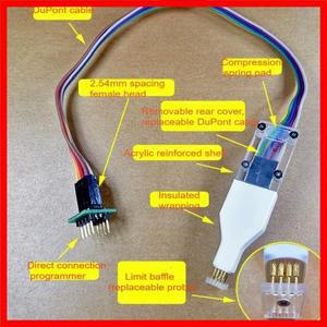 새로운 도착 1pc Sop8 wson 칩 다운로드 굽기 쓰기 프로브 스프링 바늘 플래시 eeprom 칩 버너 케이블