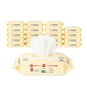 [엘븐헤임] 엘븐헤임 프리미엄 빅사이즈 베이직 캡형 물티슈 80매 20개