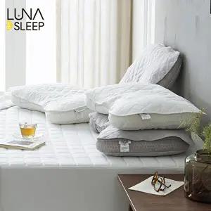 [루나앤슬립][8종세트]기능성 메모리큐브 경추지지베개 4개+베개커버 4장 세트