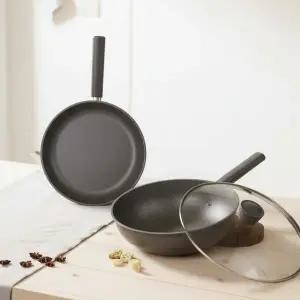 [인터쿡] 실버핏 프라이팬 3종 세트(28후라이팬+28궁중팬+28유리뚜껑)
