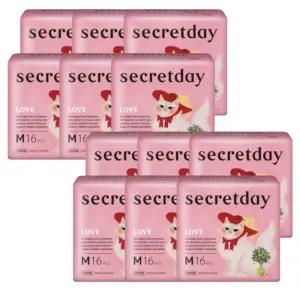 시크릿데이 러브 중형 생리대 16개 X 12팩