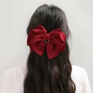 엔젤슈슈 플라이 큐빅 자동 헤어핀 레드 리본핀