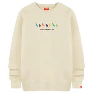 [당일발송/빅사이즈] 기린나열 오버핏 맨투맨 티셔츠 커플 긴팔 빅사이즈 남녀공용 SMD_0020 (4Color)