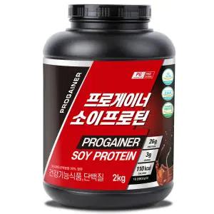 프로게이너 소이프로틴 식물성단백질 2kg 초코맛 분리대두단백질 프로틴쉐이크