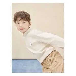 매장정품 [빈폴키즈] 반목 긴소매 티셔츠 화이트 (BI5941UE41 246398