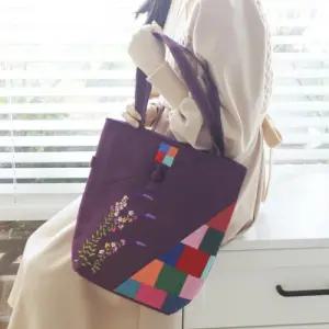 들꽃 자수 패치워크 숄더백 쇼퍼백 장가방 8COLORS