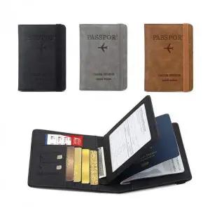 [셀러에이드]여행용 여권 지갑 멀티 카드 수납 파우치 가죽 커플 케이스