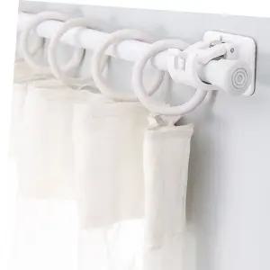 압축봉걸이 간편 부착 커튼봉브라켓 무타공 봉걸이 2P