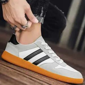 패션스니커즈 남성 스니커즈화 2컬러 배색 포인트 클래식 단화