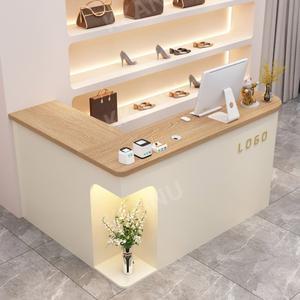 카운터테이블 ㄱ자 계산대 인포 순백색 심플 안내 데스크 우드 인포메이션 철제카운터