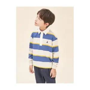 매장정품 [빈폴키즈]스트라이프 럭비 긴팔 티셔츠 아이보리 (BI5841U020) 245765