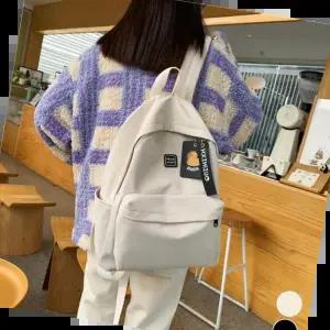 학생가방 백팩 캐주얼 소형 심플한 패치지퍼 남녀공용 캐릭터