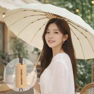 DDASE 고급 3단 우양산 UV차단 손잡이 각인 선물용