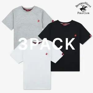 [버버리힐스폴로클럽][폴로클럽] 로고자수반팔티셔츠 3PACK
