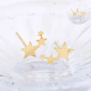 14K귀걸이 GOLD 별무리 스타 일자침 데일리 금 귀걸이 14K