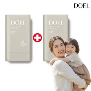 (본품2개) 도엘 100% 무기자차 뽀송뽀송 온 가족 선스틱 SPF50+ PA++++ 국내최대용량 25g