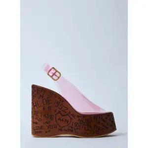 맥심 트랜스페어런트 플랫폼 웨지 샌들 CHC25U09ZRT6V7