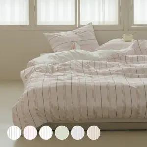소프트데이 스트라이프 워싱 마이크로 홑겹이불커버 SS Q K 6color