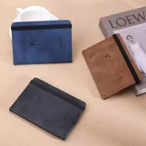 대용량 여행 용품 멀티 포켓 여권 지갑 가죽 케이스 가족 휴대폰 커버