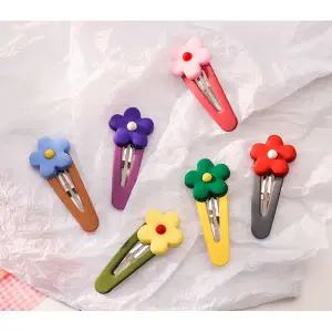 무광 플라워 똑딱 머리핀 5P SET