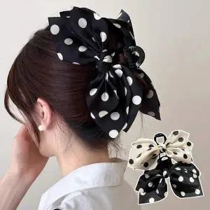 [에이치플러스몰]여자 빅사이즈 도트 땡땡이 집게핀 URK-1003600