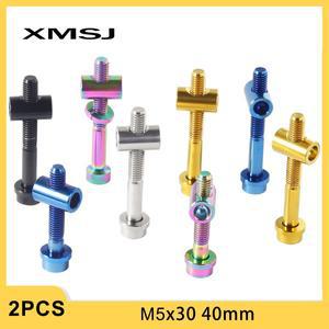 XMSJ 자전거 시트 포스트 고정 볼트 M5 x 30 40mm TC4 티타늄 MTB 도로 안장 나사 시트로드