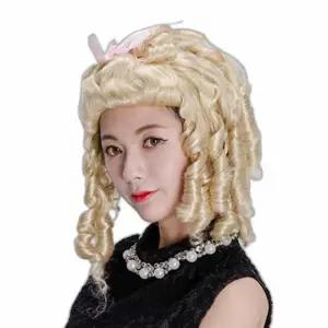 파티 가발 드레스걸 코믹 칼라컬러가 코스프레 행사용 사진소품 할로윈 노래방 분장 핑크 공연 연극 패션