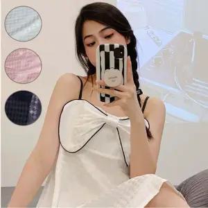 리본 샤워가운 골프 여성 잠옷 슬립 파자마 로브 로브가운