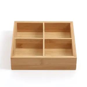 인테리어 원목 수납함 보관함 4칸 대나무 정리함 9칸 다용도 박스 정돈