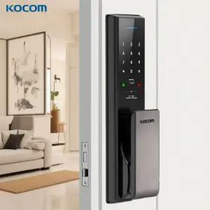 코콤 현관문 무타공도어락 현관 디지털 아파트 도어락 푸시풀 즉시잠김 번호키 AC9500